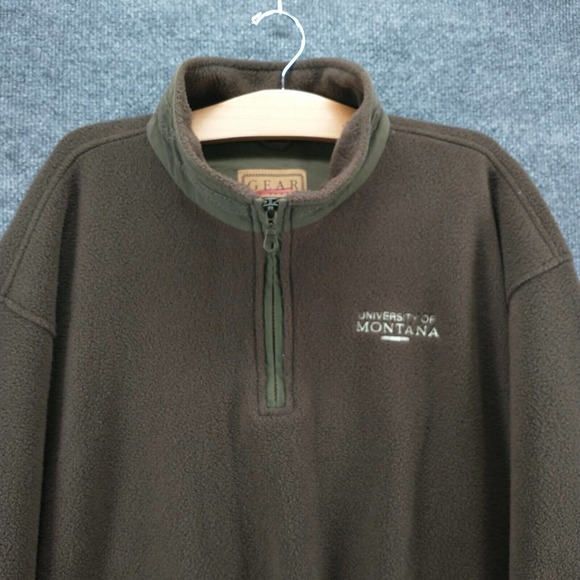 Gear For Sports Men's 1/4 Zip Fleece Jacket Brown M University Of Montana - Picture 2 of 12